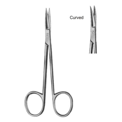 Eye and Fine Scissors Curved 11.5cm/4 1/2