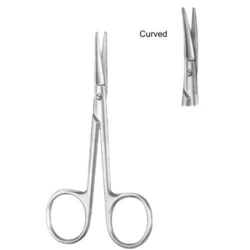 Knapp Eye and Fine Scissors Curved 10.5cm/4 1/4