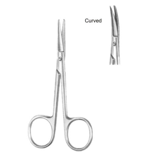 Knapp Eye and Fine Scissors Curved 10.5cm/4 1/4