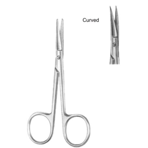 Knapp Eye and Fine Scissors Curved 10.5cm/4 1/4