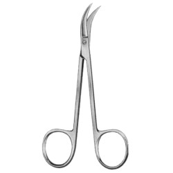 Eye Scissors Curved on Angle 11.5cm/4 1/2