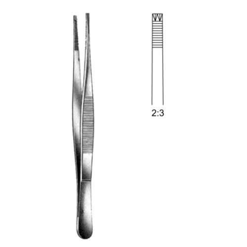 Adlerkreutz Tissue Fcps 2x3T, 15cm