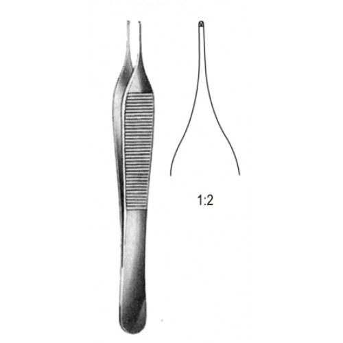 Adson Micro Tissue Fcps 1x2T 12cm