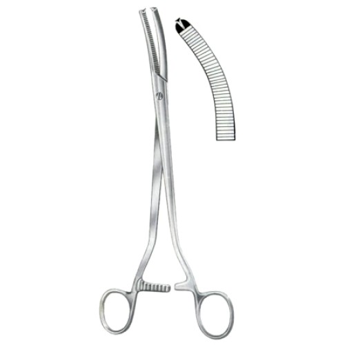 Wertheim Hysterectomy Clamp Forceps SJ 1:2 24cm/9 1/2