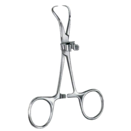 Towel Forceps BJ with Clip for Tubing or Cable 11cm/4 1/2