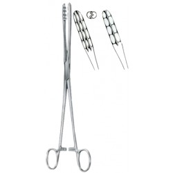 Ulrich Cotton Swab Forceps BJ Curved 22cm 8/ 3/4