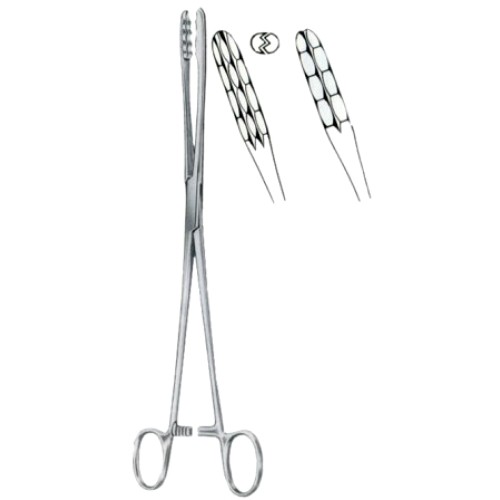 Ulrich Cotton Swab Forceps BJ Curved 25cm/10