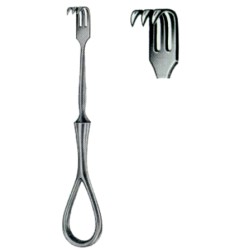 Volkmann Trachea Retractors Sharp 3 Prongs 11cm/4 1/2