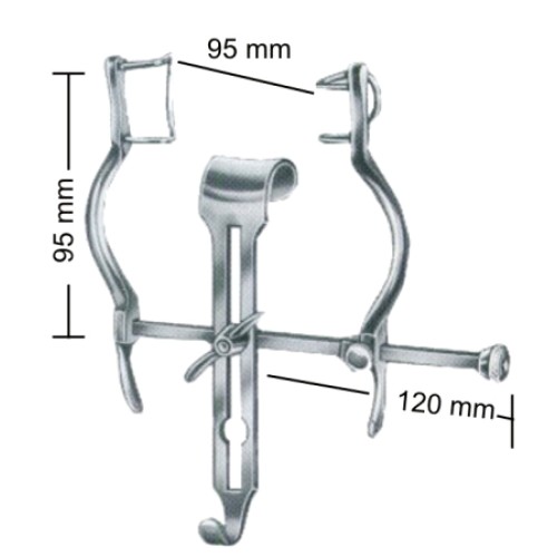 Baby-Balfour Abdominal Retractors 95mm Opening Complete