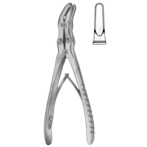 Ruskin Bone Rongeur Forceps Angled M/Action 18cm/7