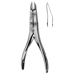 Bohler Bone Cutting Forceps Curved on flat M/Action 15cm/6