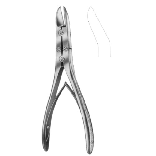 Ruskin-Liston Bone Cutting Forceps Curved on flat M/Action 18.5cm/7 1/4