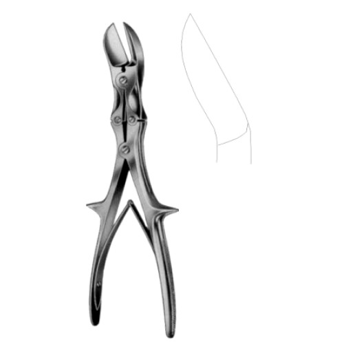 Stille-Liston Bone Cutting Forceps Curved M/Action 23cm/9
