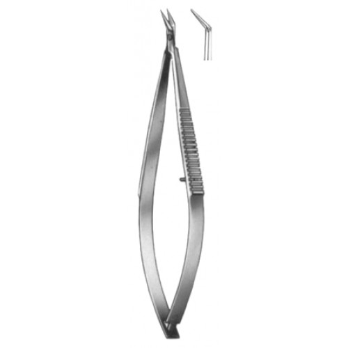 Aebli Iridectomy Scissors Curved on Flat 10cm/4