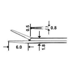 Micro Ear Polypus Dressing Forceps 0.5mm 8cm/3 1/4