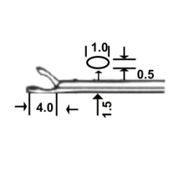 Micro Ear Polypus Dressing Forceps 1.0 x 0.5mm 8cm/3 1/4