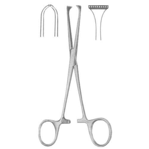 Allis-Adair Intestinal Atrauma Tissue Forceps BJ 15cm/6