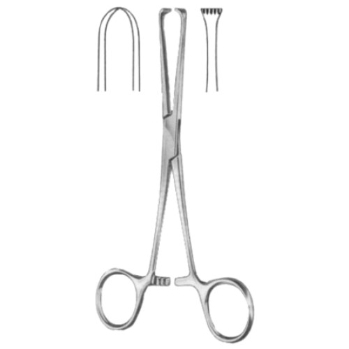 Baby-Allis Intestinal Atrauma Tissue Forceps BJ 15cm/6