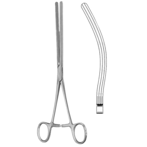 Kocher Intestinal Clamps Forceps BJ Curved 22cm/8 3/4