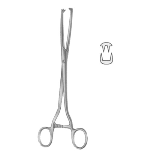 Museux Tenaculum Forceps BJ 2:2 Straight   8mm 24cm/9 1/2