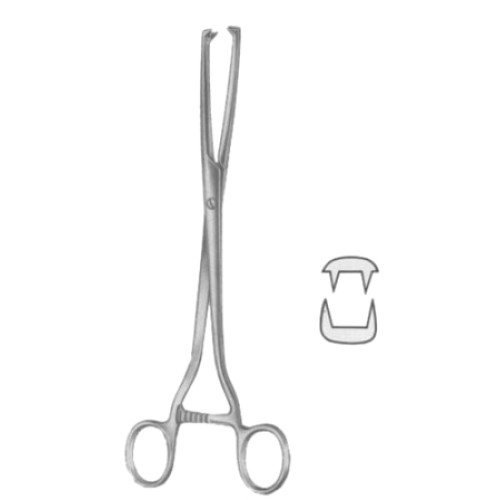 Museux Tenaculum Forceps BJ 2:2 Straight 10mm 24cm/9 1/2