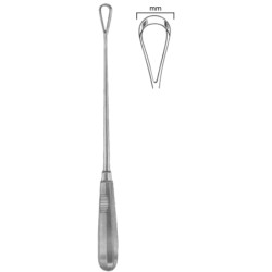 Recamier Uterine Curettes Blunt 12mm 26cm Fig #  5  Malleable