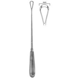 Recamier Uterine Curettes Blunt 14mm 31cm Fig #   6   Malleable
